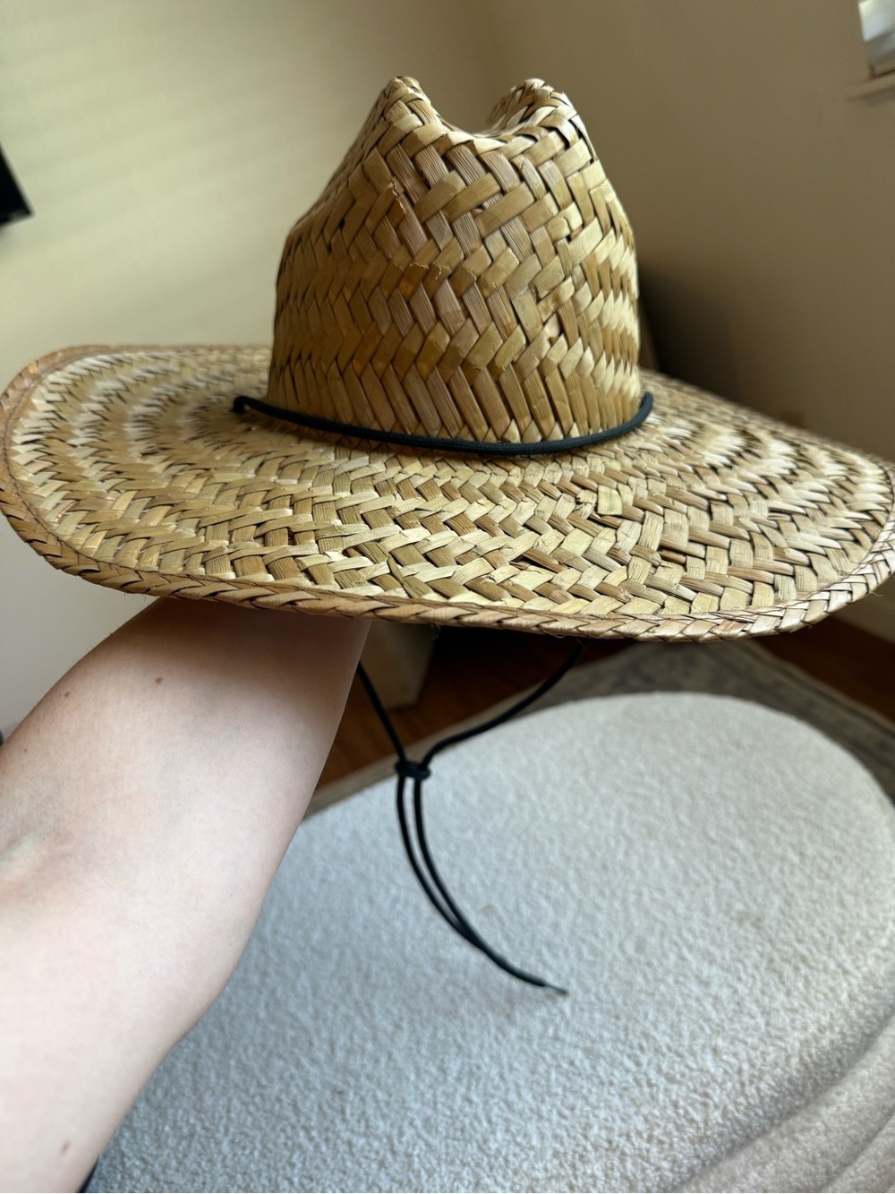 Brixton Straw Hat with Adjustable Chin Strap - Size S/M